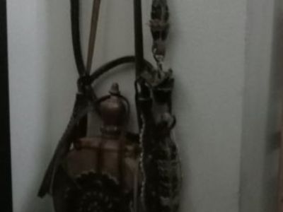 Hand Crafted Hungarian Cowboy Canteen & Bullwhip.