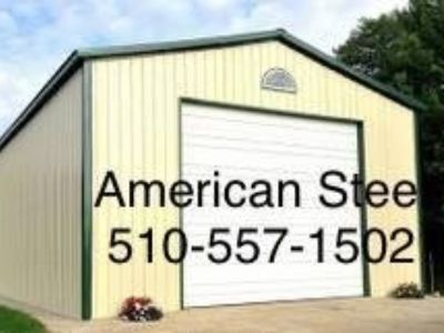 AMERICAN STEEL ALL METAL BUILDINGS SHOP'S GARAGE'S RV CAR BOAT COVER'S
