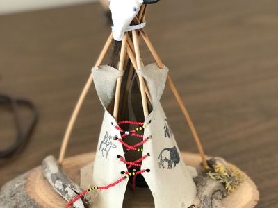 Native American Tipi lamp or Tee pee lamp