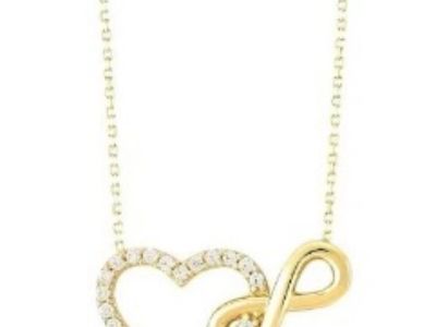 New!  14k Gold Faux Diamond Heart Necklaces!  Layaway!