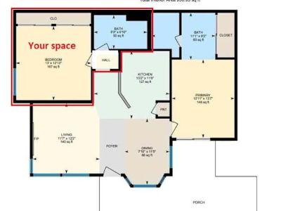 Private room with own bathroom in a Condo with 1 roomie