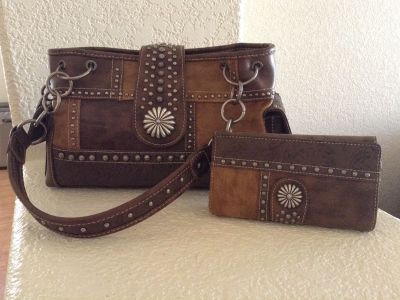 Montana West Concho Purse & Wallet Set