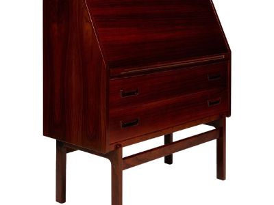 Vintage Arne Wahl Iversen Rosewood Secretary Desk Model 68 C. 1960's