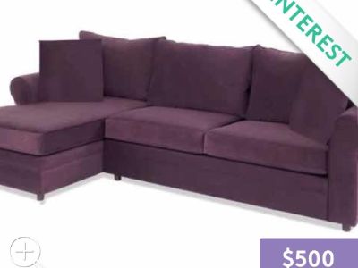 ~Roll Arm 2-pc, Right Arm Chase/Sofa Sectional in the Color Grape~