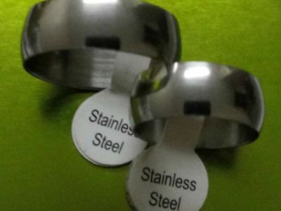 BRAND NEW STAINLESS STEEL WEDDING BANDS.