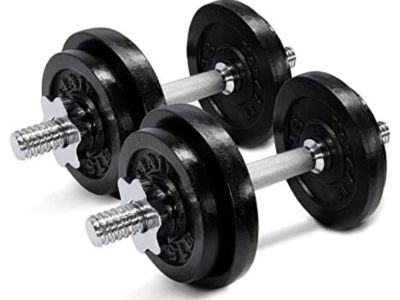 Curl bar, Dumbells, and Weights