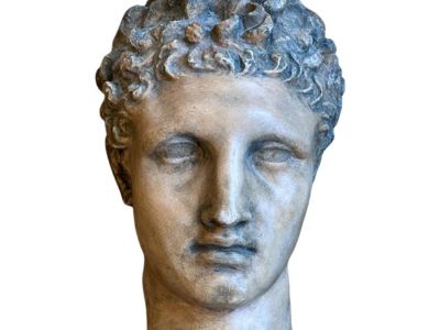 1950s Neoclassical Plaster Wall Bust