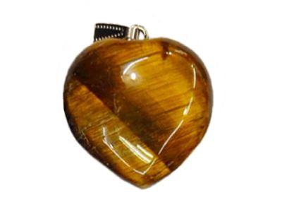 Tigers Eye Pendant Heart Shape