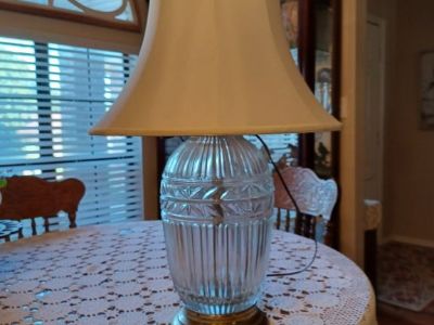 2 Large Crystal Lamps