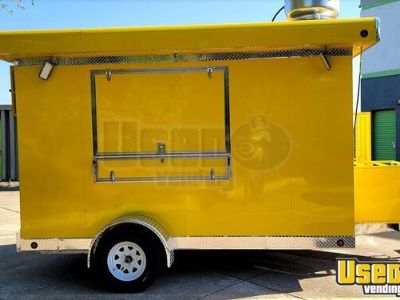 2022 - 7' x 12' Brand New Kitchen Food Trailer with Fire Suppression System