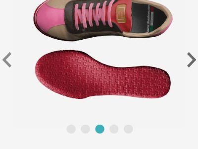 Quillitch Fitted Pink, Brown and Red bottom Sneakers