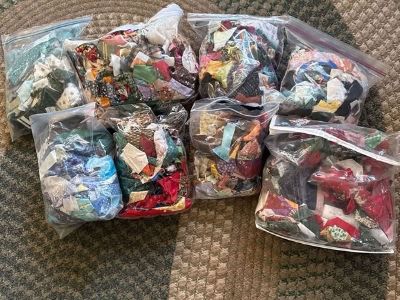 Fabric strips and scraps