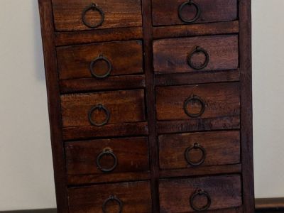 14 Drawer Desk Storage Or Jewelry/Trinket Box Holder