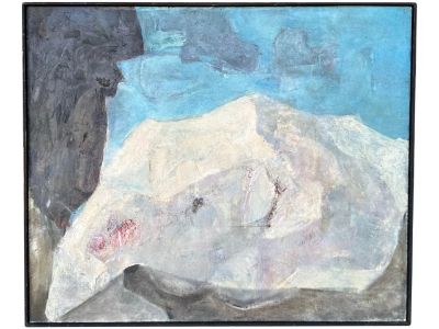 “Crystallization” by H Norman Schnepf Framed Abstract Painting