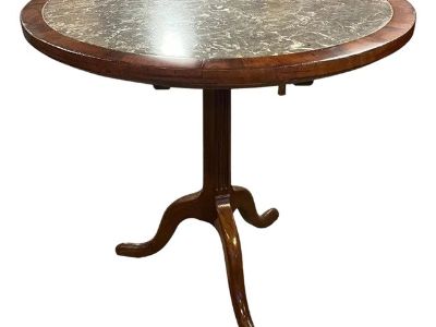 19th Century Marble Top French Pedestal Table