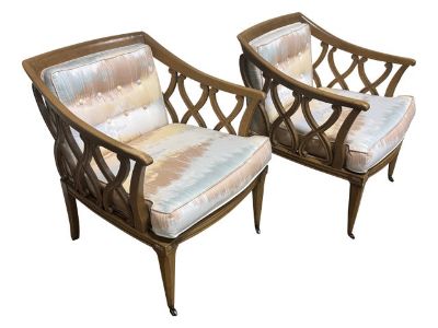Vintage Thomasville Hollywood Regency Chairs - A Pair