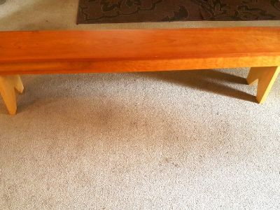 Maple and cherry bench.