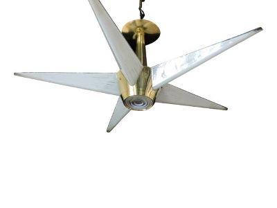 Mid Century Modern Lightolier Claremont Starburst Star Chandelier Light