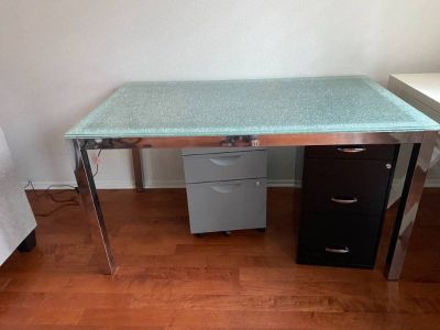 Crackled Glass Table Top  $120