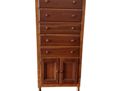 1990s Lexington Solid Cherry Shaker Style 5 Drawer Lingerie Chest