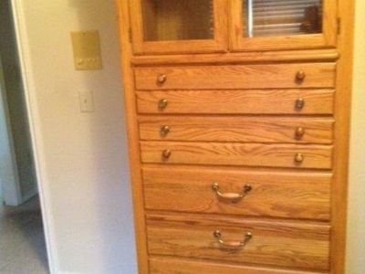 Must Sell Beautiful Thomasville Solid Golden Oak Hi Boy Chest