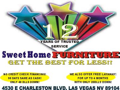 DO YOU NEED FURNITURE NOW!? ONLY $40 DOWN!!