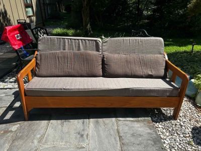 Wood frame sofa
