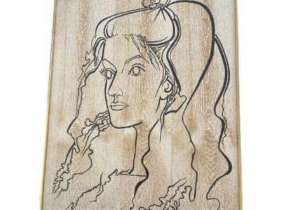 1980s Lithograph "Paloma in Satin" by Francoise Gilot, Framed