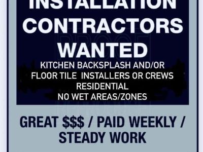 Tile Installer/Mechanic Wanted for Residential Flooring Projects in the New Orleans..!!