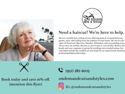 Home haircuts for seniors!