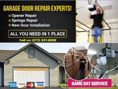 24/7 Garage Door Spring Repair & Replacement $25.95 | Allen Dallas, 75071 TX