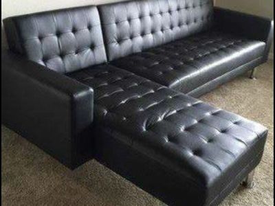 New In Box- Black adjustable Sofa Chaise Futon