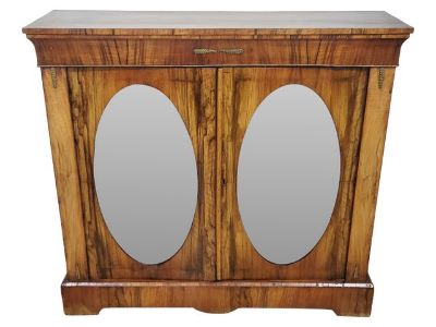 English 19th C Walnut Root Napoleon III Curio Cabinet Display Vitrine