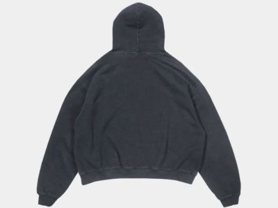 New Rue Porter Heavyweight Hooded Hoodie VINTAGE BLACK