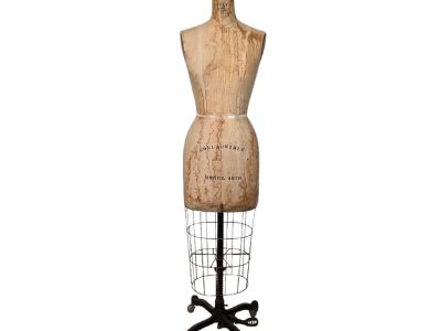 Vintage Wolf American Industrial Model 1979 Rolling Dress Form Mannequin on Casters