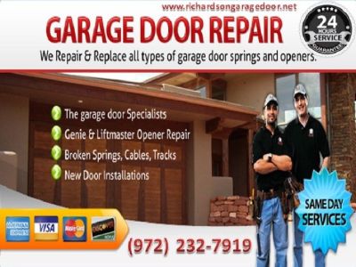 Quickly Response on Garage Door Spring Repair Richardson, 75081 TX - $25.95