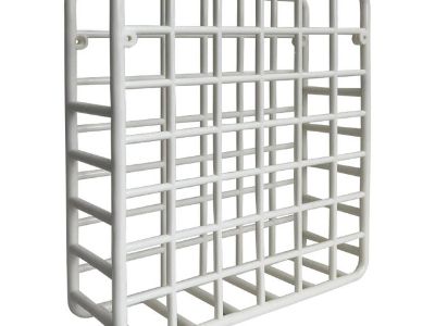 1983 Yaffa Office Organizer or Magazine Holder, White