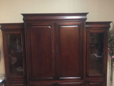 Lot 29 - TV Armoire with two matching cabinets