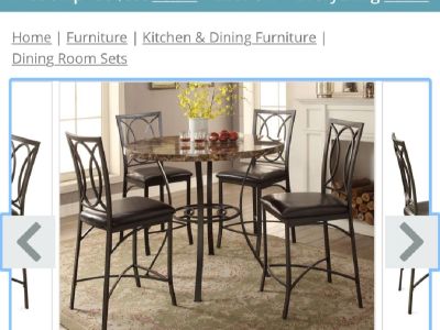 ISO KITCHEN TABLE WITH 2, 3, or 4 CHAIRS