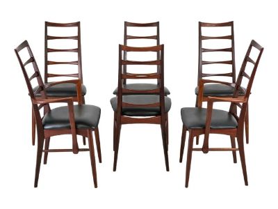 1950s Set of 6 "Lis" Chairs by Niels Koefoed for Hornslet