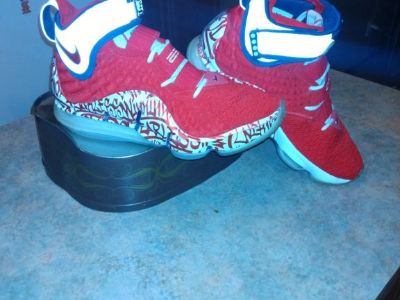 Lebron James signature graffiti Nike high tops