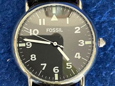 Fossil Men’s Dayliner Watch With Leather Band - Never worn