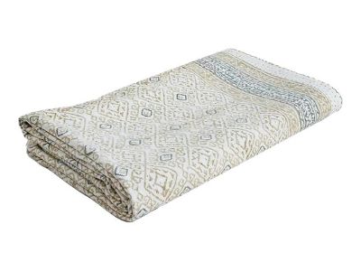 Urban Bloom Block Printed Coverlet