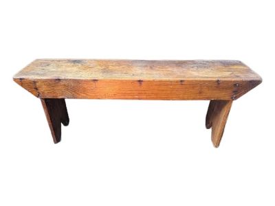 Early 20th Century Antique Primitive Wood Bench