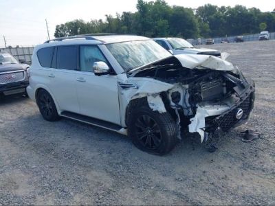 Salvage White 2020 Nissan Armada Platinum 2wd