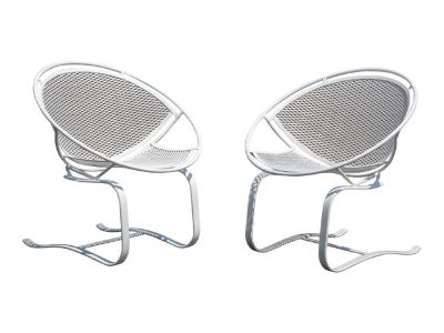 Maurizio Tempestini for Salterini Cantilevered Radar Spring Lounge Chairs a Pair