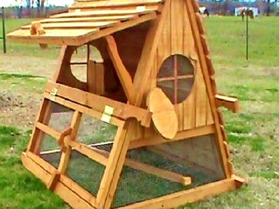 ON SALE- 5' Tall Portable Handcrafted Chicken Coop Hen House For 2-15 Chickens