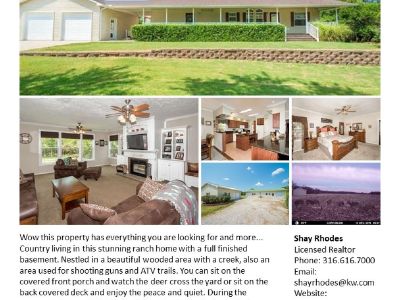 Open House 10/15 from 2pm to 4pm at 360 E 80th St S Wellington KS