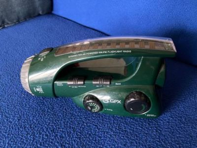 Sports Radio, Flashlight, Siren - Solar or hand crank charged