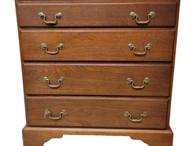 Custom Cherry Batchelor’s Chest With Slide, Colonial Revival Style